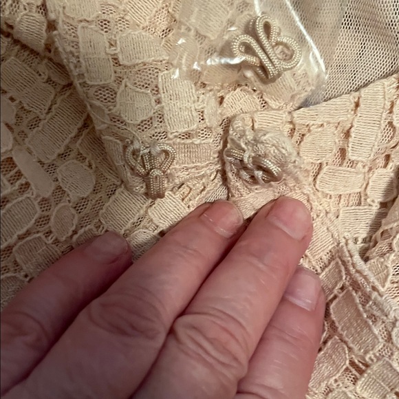 Joan Rivers Blush Textured Top with Ruffle Cuffs - Picture 11 of 11